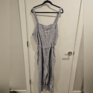 Striped Jumpsuit With Tie